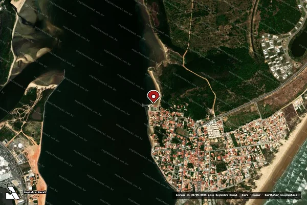 Imagem de satélite de Infração da Flora em Barra dos Coqueiros - SE (marcador da localização)