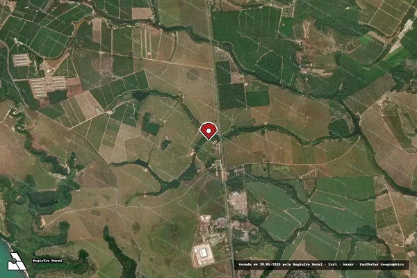 Imagem de satélite — Embargo IBAMA — Infração Ambiental - Linhares/ES