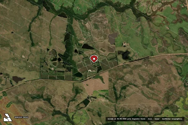 Imagem de satélite de Infração de Licenciamento(Não Classificada-Móvel) em Dom Pedrito - RS (marcador da localização)