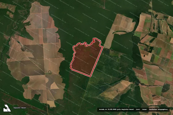Imagem de satélite de Infração da Flora em Paranatinga - MT