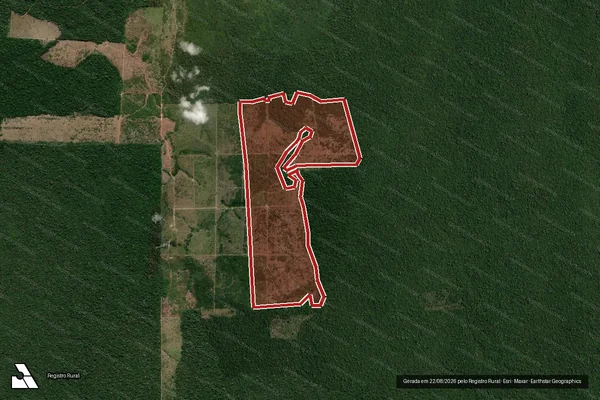 Imagem de satélite de Infração da Flora em Colniza - MT