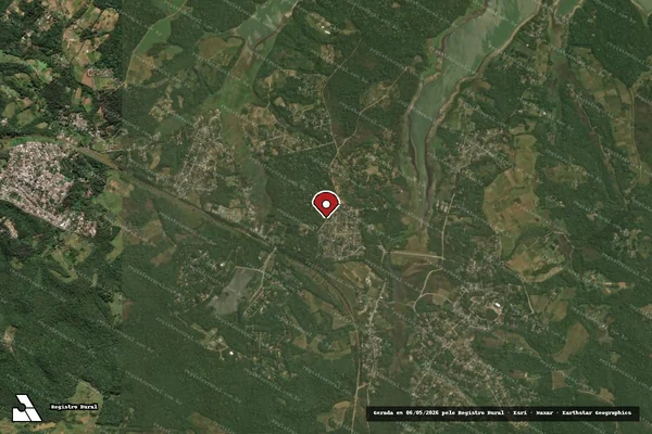 Imagem de satélite de Infração da Flora em São Paulo - SP (marcador da localização)