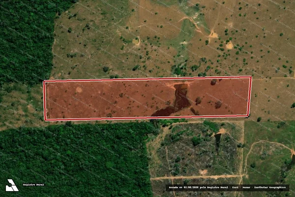 Imagem de satélite — Embargo IBAMA — Infração da Flora - Acrelândia/AC