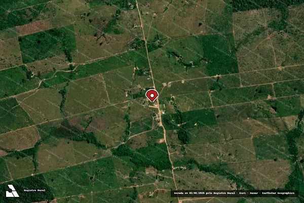 Imagem de satélite de Infração do CTF(Não Classificada-Móvel) em Nova Mamoré - RO (marcador da localização)
