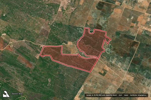 Imagem de satélite de Infração Ambiental em Poço Redondo - SE