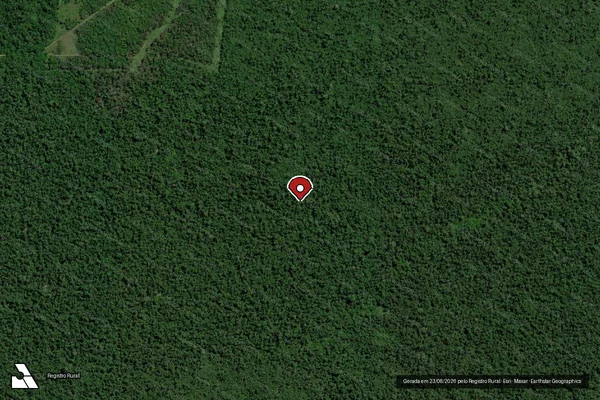 Imagem de satélite de Infração Ambiental em Tailândia - PA (marcador da localização)