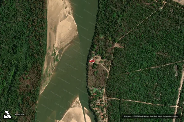 Imagem de satélite de Infração da Flora em Aruanã - GO