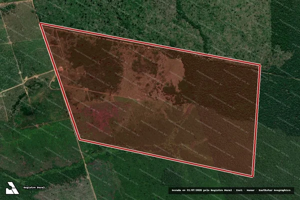 Imagem de satélite de Infração da Flora em Lábrea - AM