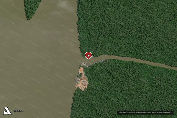 Imagem de satélite — Embargo IBAMA — Infração da Flora - Marabá/PA