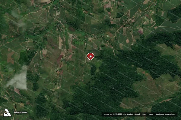 Imagem de satélite de Infração Ambiental em Água Preta - PE (marcador da localização)