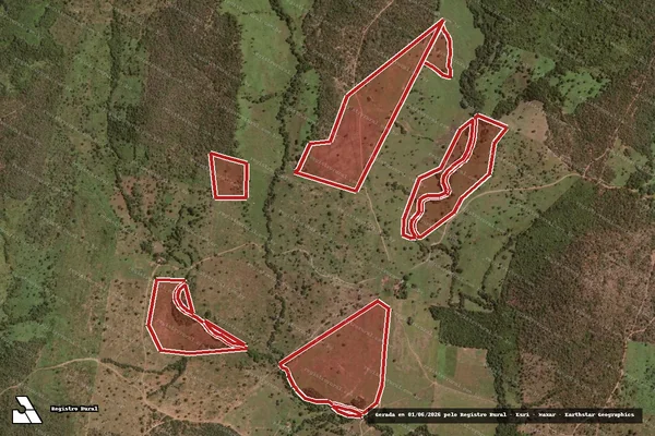 Imagem de satélite — Embargo IBAMA — Infração Ambiental — Pindorama do Tocantins/TO
