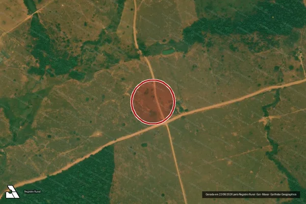 Imagem de satélite de Infração Ambiental em Buritis - RO