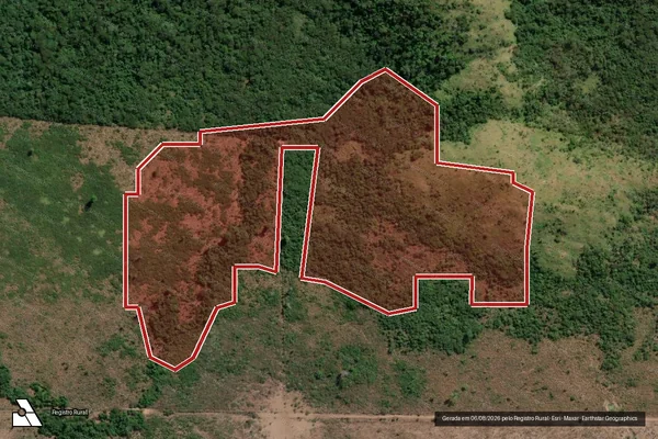 Imagem de satélite de Infração da Flora em São Félix do Xingu - PA