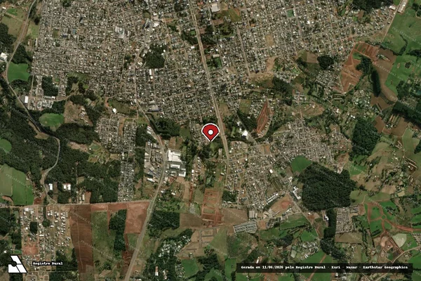 Imagem de satélite de Infração da Fauna em Chapecó - SC (marcador da localização)