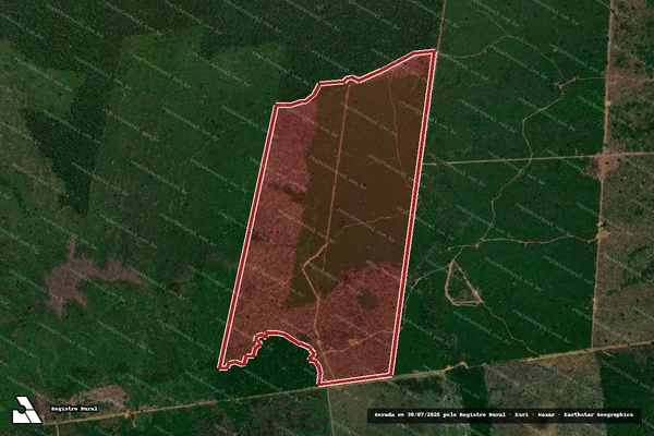 Imagem de satélite de Infração da Flora em Lábrea - AM