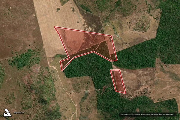 Imagem de satélite de Infração Ambiental em Santana do Araguaia - PA