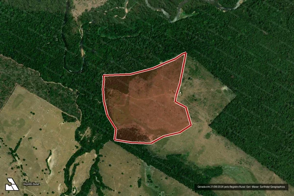 Imagem de satélite de Infração Ambiental em Caracaraí - RR