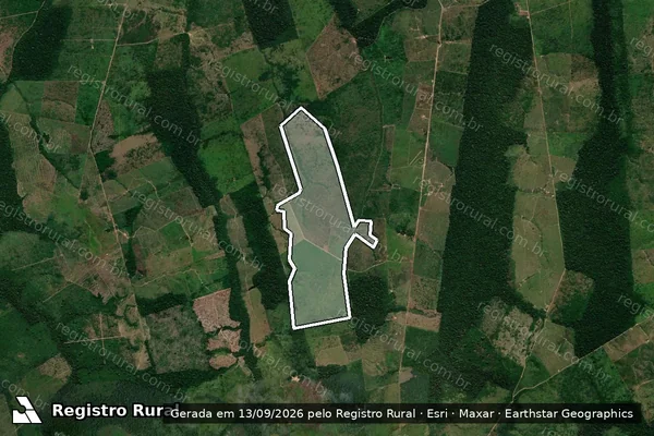 Imagem de satélite de Infração Ambiental em Apuí - AM