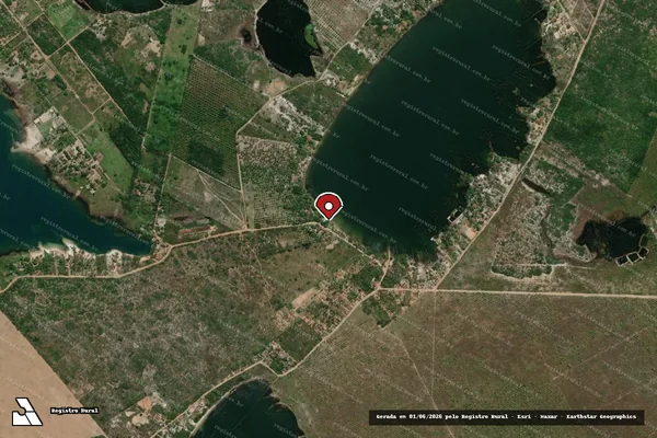 Imagem de satélite — Embargo IBAMA — Infração Ambiental — Nísia Floresta/RN
