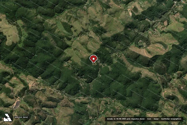 Imagem de satélite de Infração da Flora em Engenheiro Paulo de Frontin - RJ (marcador da localização)