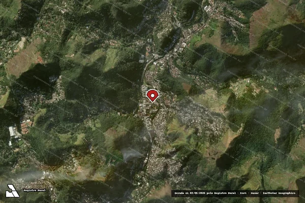 Imagem de satélite — Embargo IBAMA — Infração Ambiental - Petrópolis/RJ