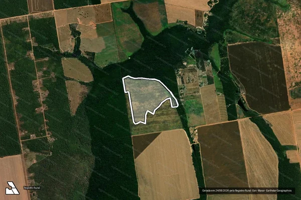 Imagem de satélite de Infração da Flora em Feliz Natal - MT