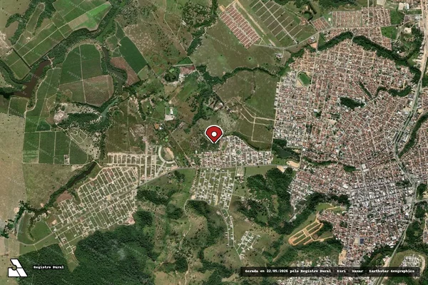 Imagem de satélite — Embargo IBAMA — Infração Ambiental - Eunápolis/BA