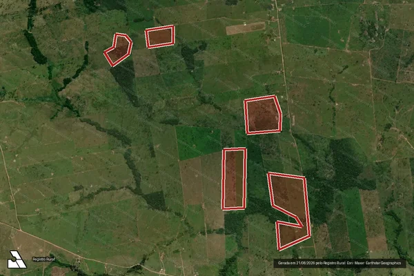 Imagem de satélite de Infração Ambiental em Nova Mamoré - RO