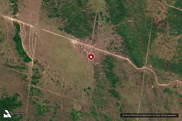 Imagem de satélite de Infração Ambiental em Manicoré - AM (marcador da localização)