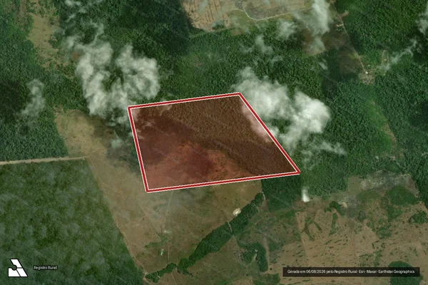 Imagem de satélite — Embargo IBAMA — Infração da Flora - Iracema/RR