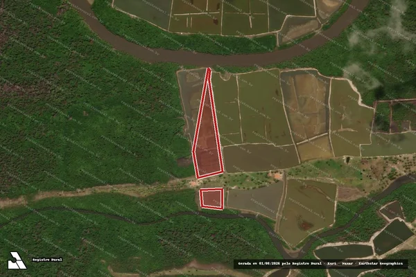 Imagem de satélite — Embargo IBAMA — Infração Ambiental - Brejo Grande/SE