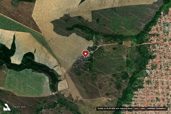 Imagem de satélite de Infração da Flora em Goianésia do Pará - PA (marcador da localização)