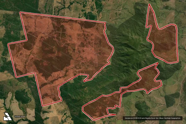 Imagem de satélite de Infração Ambiental em Vila Rica - MT