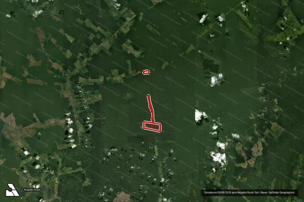 Imagem de satélite de Infração Ambiental em Boca do Acre - AM