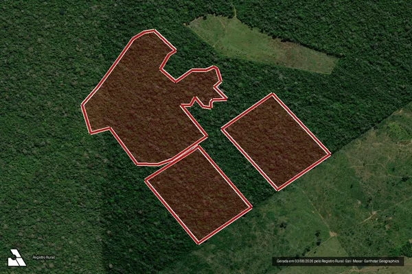 Imagem de satélite de Infração Ambiental em Apuí - AM