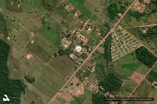 Imagem de satélite de Infração Ambiental em Espigão D'Oeste - RO (marcador da localização)