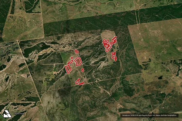Imagem de satélite de Infração da Flora em Corumbá - MS