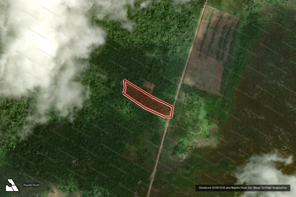 Imagem de satélite de Desmatamento em Caracaraí - RR