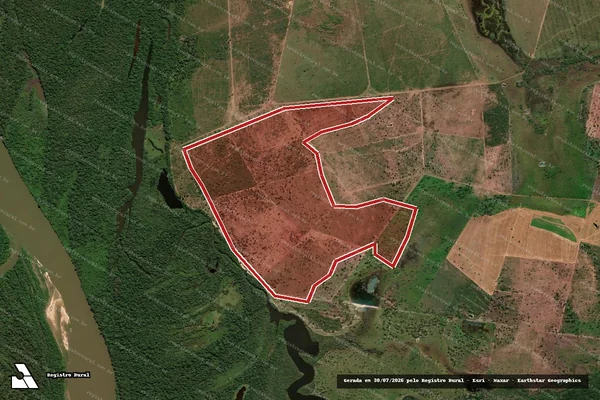 Imagem de satélite de Infração Ambiental em Nova Crixás - GO
