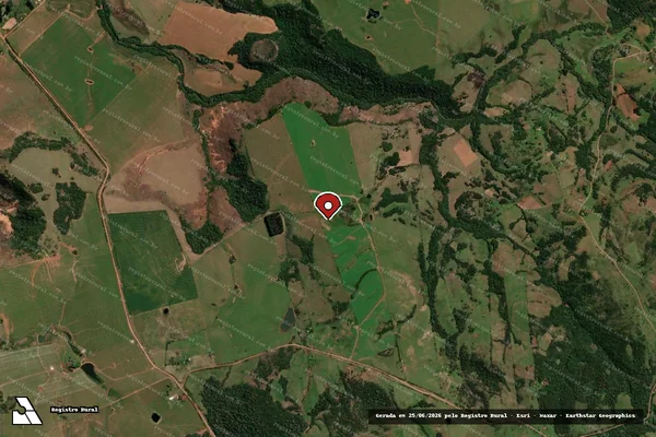 Imagem de satélite — Embargo IBAMA — Infração da Flora - São Francisco de Assis/RS