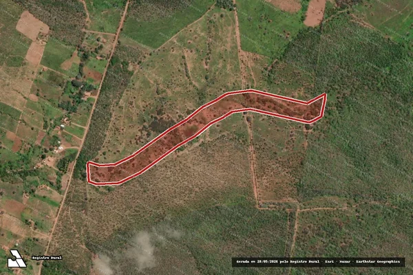 Imagem de satélite de Infração Ambiental em Belo Monte - AL