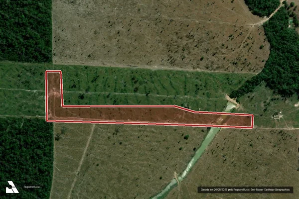 Imagem de satélite de Infração da Flora em Cujubim - RO