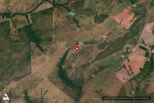 Imagem de satélite — Embargo IBAMA — Infração da Flora - Jaú do Tocantins/TO