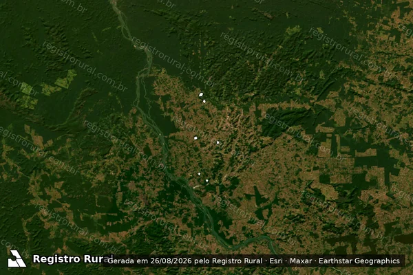Imagem de satélite de Desmatamento em São Félix do Xingu - PA