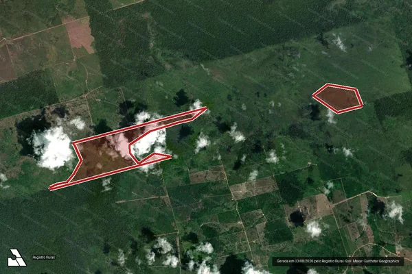 Imagem de satélite de Infração da Flora em Novo Progresso - PA