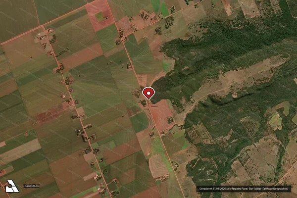Imagem de satélite — Embargo IBAMA — Infração da Flora - Rondonópolis/MT