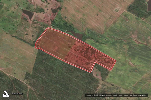 Imagem de satélite — Embargo IBAMA — Infração da Flora — Major Isidoro/AL