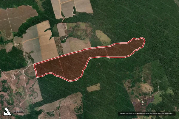 Imagem de satélite — Embargo IBAMA — Infração da Flora - Altamira/PA