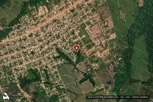 Imagem de satélite de Infração da Flora em Manicoré - AM (marcador da localização)