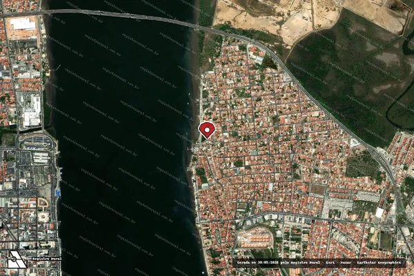 Imagem de satélite — Embargo IBAMA — Infração Ambiental — Barra dos Coqueiros/SE